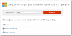 Language Packs (SP1) for SharePoint Server 2013 SP1 - Download