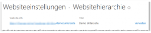 View Sub Websites (Site hierarchy) - Alle Unterseiten der Websitesammlung anzeigen (Websitehierarchie) - _layouts-vsubwebs.aspx - SharePoint 2013