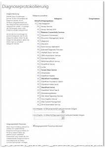ZA - Configure diagnostic logging - Diagnoseprotokollierung konfigurieren - _admin-metrics.aspx - SharePoint 2013