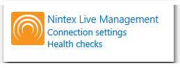CA - ZA - Nintex Live Management 2013 - Connection settings - Health checks - Icon