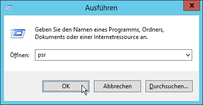 Windows - Ausführen - Run - psr