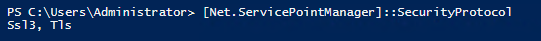 PowerShell - Net.ServicePointManager::SecurityProtocol - Ssl3, Tls